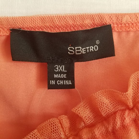 Puff Sleeve Polka Dot Tulle Maxi Dress Size 3X - Picture 2 of 16